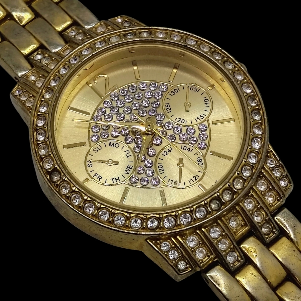 Avon Women's Gold Tone  Watch with Rhinestones - Picture 2 of 6